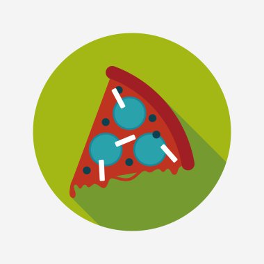 Uzun Gölge, eps10 pizza düz simgesi