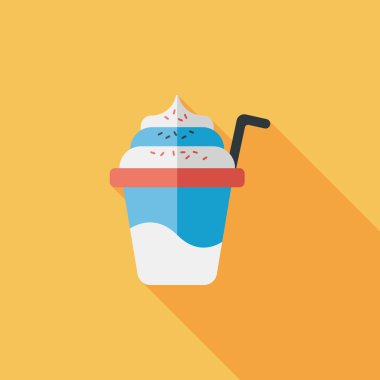 Uzun Gölge, eps10 dondurma düz simgesi