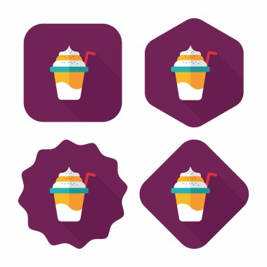 Uzun Gölge, eps10 dondurma düz simgesi