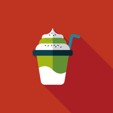 Uzun Gölge, eps10 dondurma düz simgesi