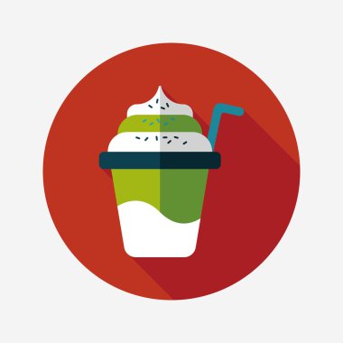 Uzun Gölge, eps10 dondurma düz simgesi