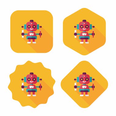 Uzun Gölge, eps10 robot düz simgesiyle