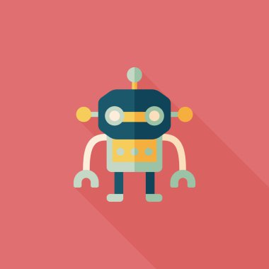 Uzun Gölge, eps10 robot düz simgesiyle