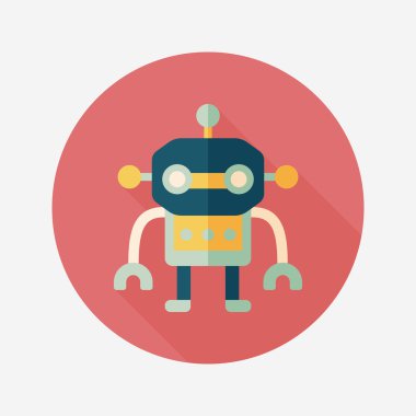 Uzun Gölge, eps10 robot düz simgesiyle