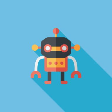 Uzun Gölge, eps10 robot düz simgesiyle