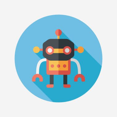 Uzun Gölge, eps10 robot düz simgesiyle