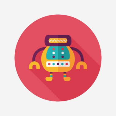 Uzun Gölge, eps10 robot düz simgesiyle