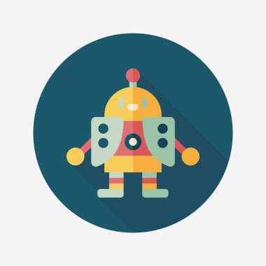 Uzun Gölge, eps10 robot düz simgesiyle
