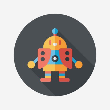 Uzun Gölge, eps10 robot düz simgesiyle