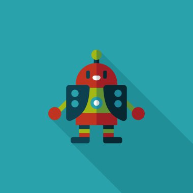 Uzun Gölge, eps10 robot düz simgesiyle