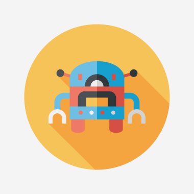 Uzun Gölge, eps10 robot düz simgesiyle