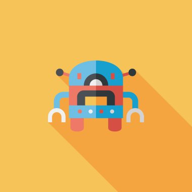 Uzun Gölge, eps10 robot düz simgesiyle