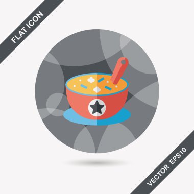 Uzun Gölge, eps10 ile çorba düz simgesi