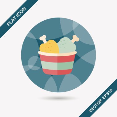 Uzun Gölge, eps10 ile tavuk bacakları düz simgesi