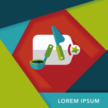 Uzun Gölge, eps10 ile kesme oyuncak düz simgesi