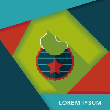 Bebek önlüğü uzun gölge, eps 10 düz simgesiyle