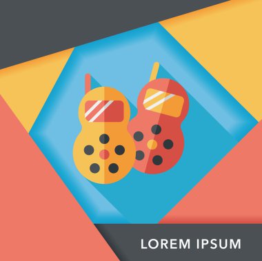 Uzun Gölge, eps10 telsiz düz simgesi