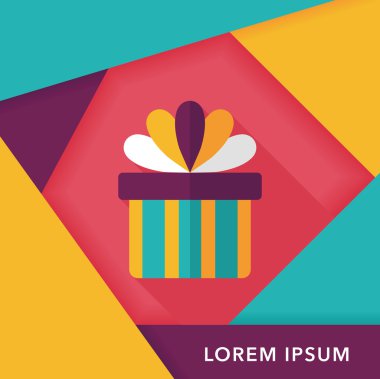 Uzun Gölge, eps10 hediye düz simgesi