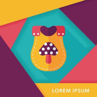 Bebek önlüğü uzun gölge, eps 10 düz simgesiyle