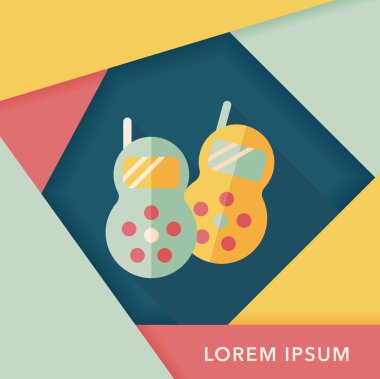 Uzun Gölge, eps10 telsiz düz simgesi