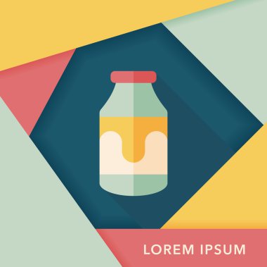 Uzun Gölge, eps10 süt düz simgesi