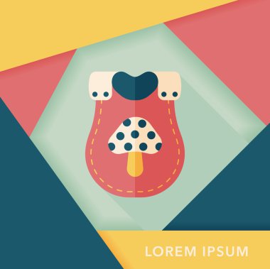 Bebek önlüğü uzun gölge, eps 10 düz simgesiyle