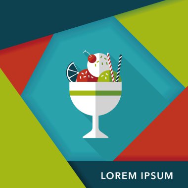 Uzun Gölge, eps10 dondurma düz simgesi