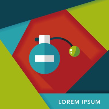 Uzun Gölge, eps10 parfüm düz simgesi