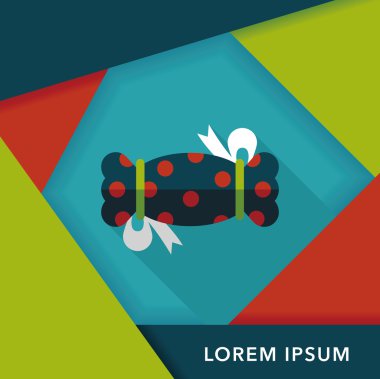 düz uzun gölge, eps10 bir simgeyle tatlılar ve şekerler