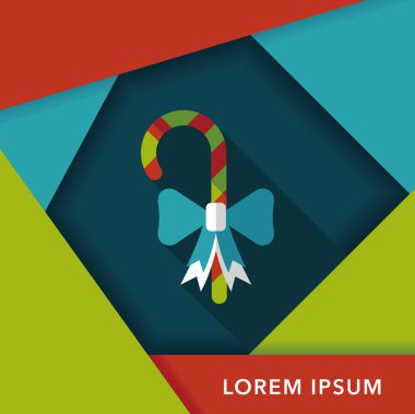 doğum günü şeker düz simgesi ile uzun gölge, eps10