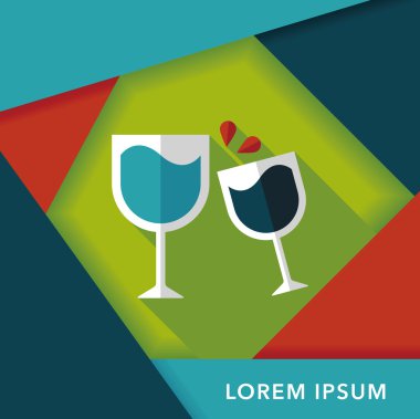 Uzun Gölge, eps10 ile martini cam alkış düz simgesi