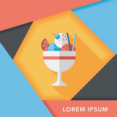 Uzun Gölge, eps10 dondurma düz simgesi