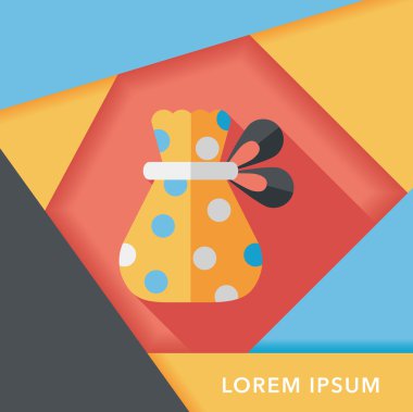 Uzun Gölge, eps10 hediye düz simgesi