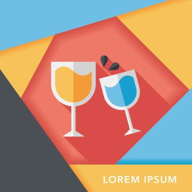 Uzun Gölge, eps10 ile martini cam alkış düz simgesi