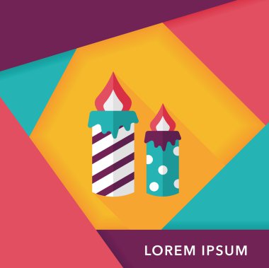 mum uzun gölge, eps10 düz simgesi