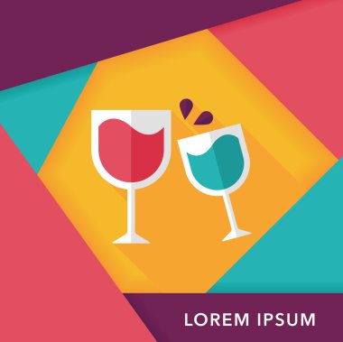 Uzun Gölge, eps10 ile martini cam alkış düz simgesi