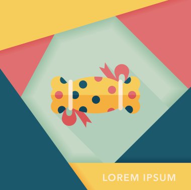 düz uzun gölge, eps10 bir simgeyle tatlılar ve şekerler