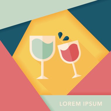 Uzun Gölge, eps10 ile martini cam alkış düz simgesi