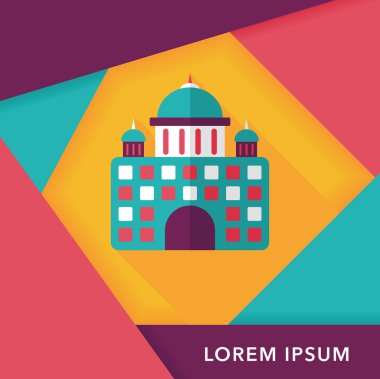 Uzun Gölge, eps10 Sarayı düz simgesi oluşturma