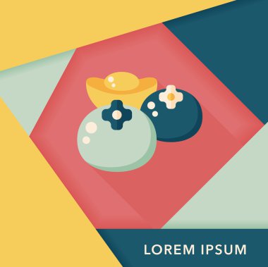 Çin yeni yılı uzun gölge, eps10, Çin şans ile düz simgesi