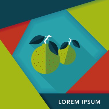 Uzun Gölge, ES'ler ile Çin yeni yılı mandarin portakal düz simgesi