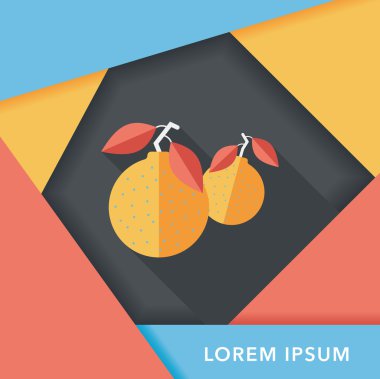 Uzun Gölge, ES'ler ile Çin yeni yılı mandarin portakal düz simgesi