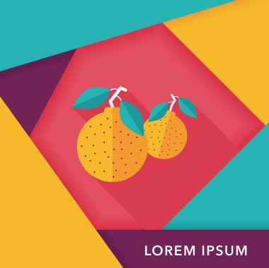 Uzun Gölge, ES'ler ile Çin yeni yılı mandarin portakal düz simgesi