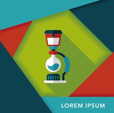 Uzun Gölge, eps10 ile kahve makinesi düz simgesi