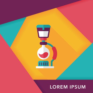 Uzun Gölge, eps10 ile kahve makinesi düz simgesi