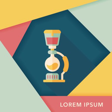 Uzun Gölge, eps10 ile kahve makinesi düz simgesi