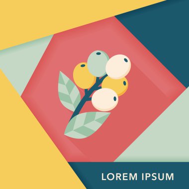 Uzun Gölge, eps10 ile kahve meyve düz simgesi