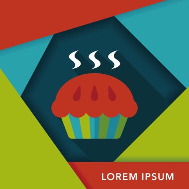 Uzun Gölge, eps10 ile pasta düz simgesi