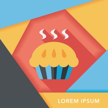 Uzun Gölge, eps10 ile pasta düz simgesi