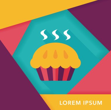 Uzun Gölge, eps10 ile pasta düz simgesi